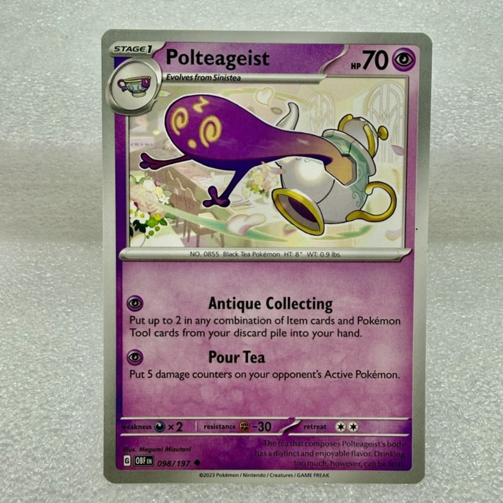 Polteageist 098/197 SV03: Obsidian Flames Regular Pokémon TCG Mint Unplayed